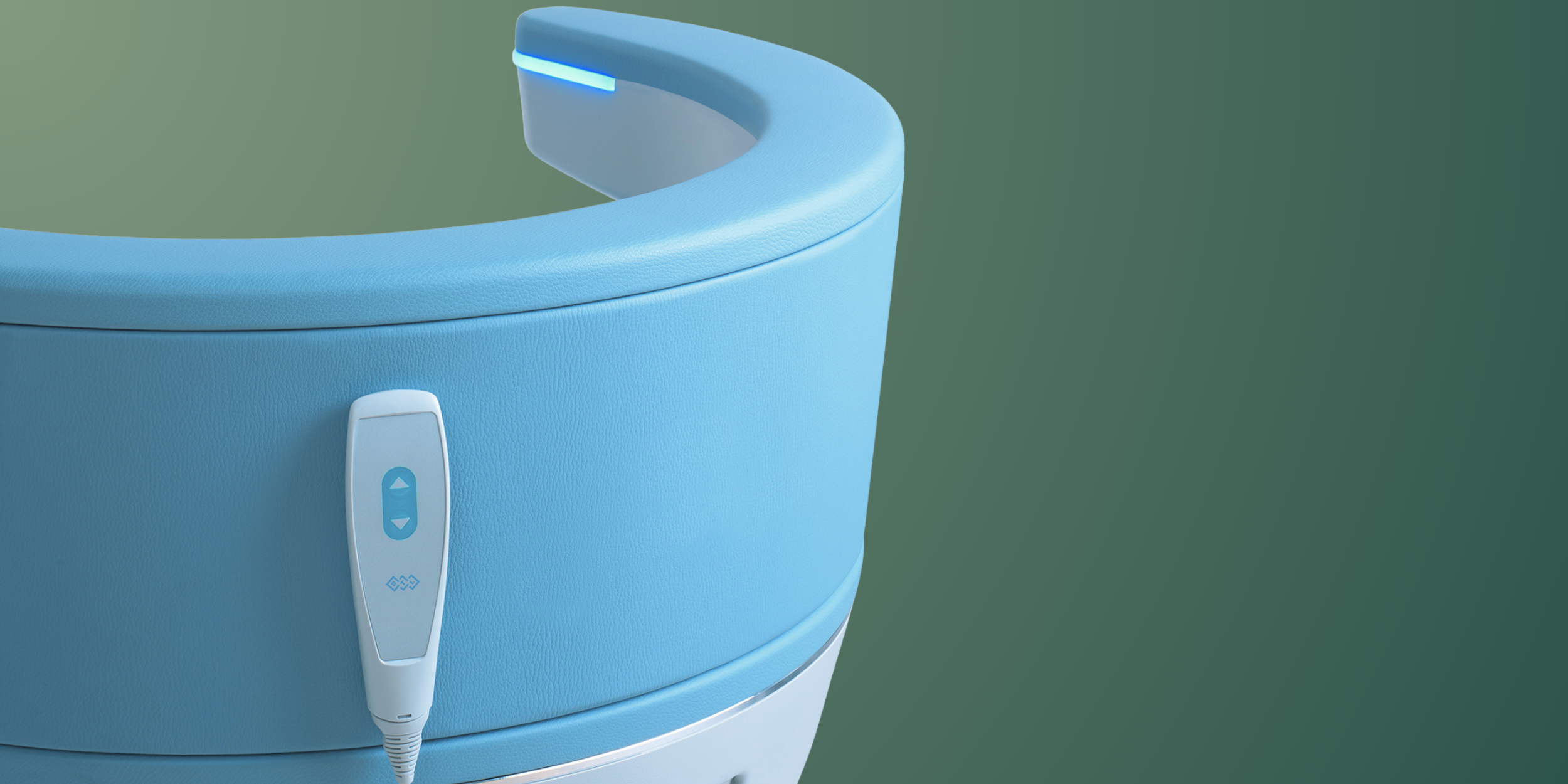 Close-up view of the Emsella chair used for pelvic floor strengthening treatment
